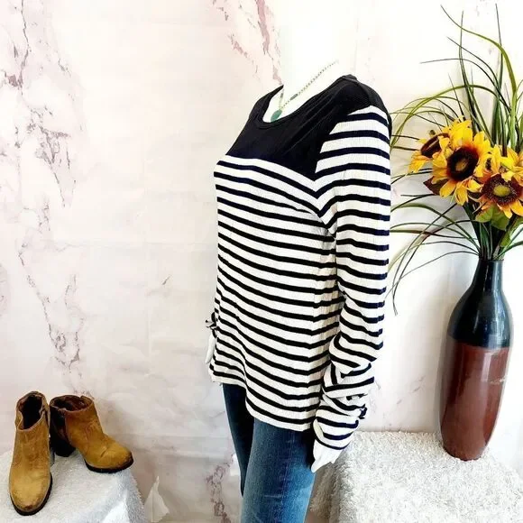 J. Crew pullover stripe knit sweater - Picture 4 of 7